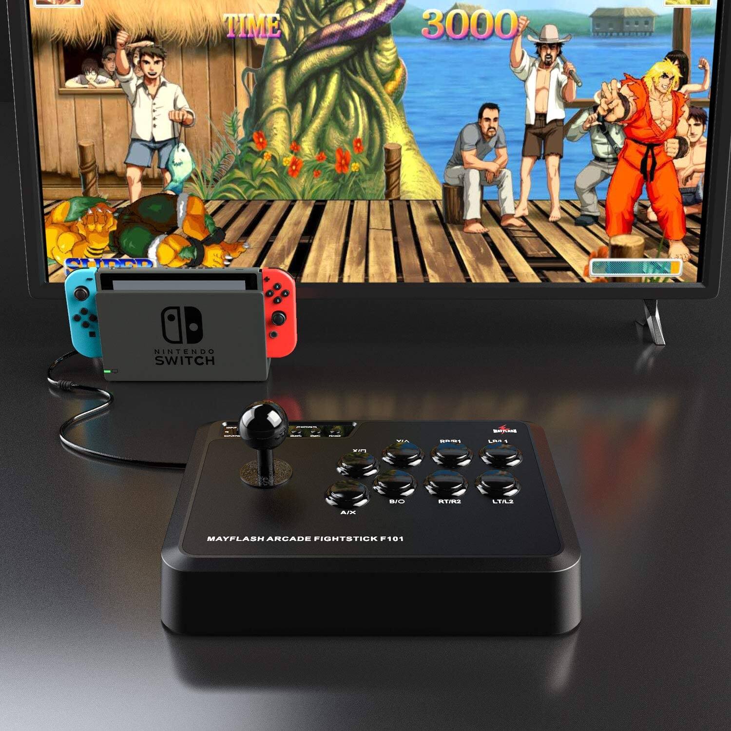 Mayflash Arcade Stick F101 for Nintendo Switch, PC, PS3, Android