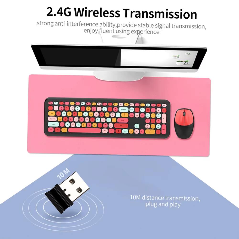 2.4G Wireless Transmission  
strong anti-interference ability, provide stable signal transmission, enjoy fluent using experience  

10M distance transmission, plug and play
