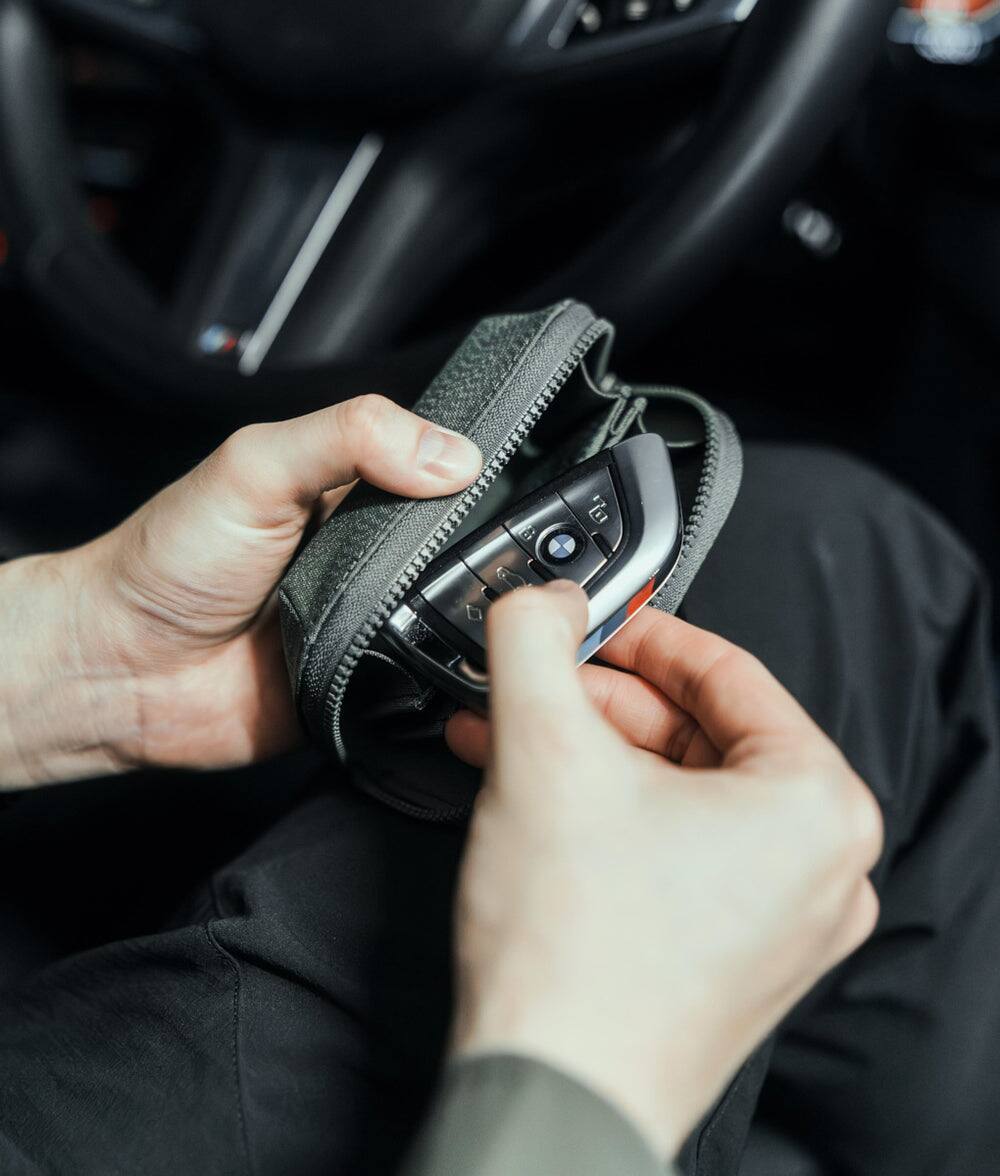 Alt View 1. ALPAKA - Zip Wallet Organizer Pouch with Coin Pocket, Fits Up to 30 Cards, Full Zip Closure, Magnetic Coin Pouch, HUB Compatible - Grey Axoflux 300D.