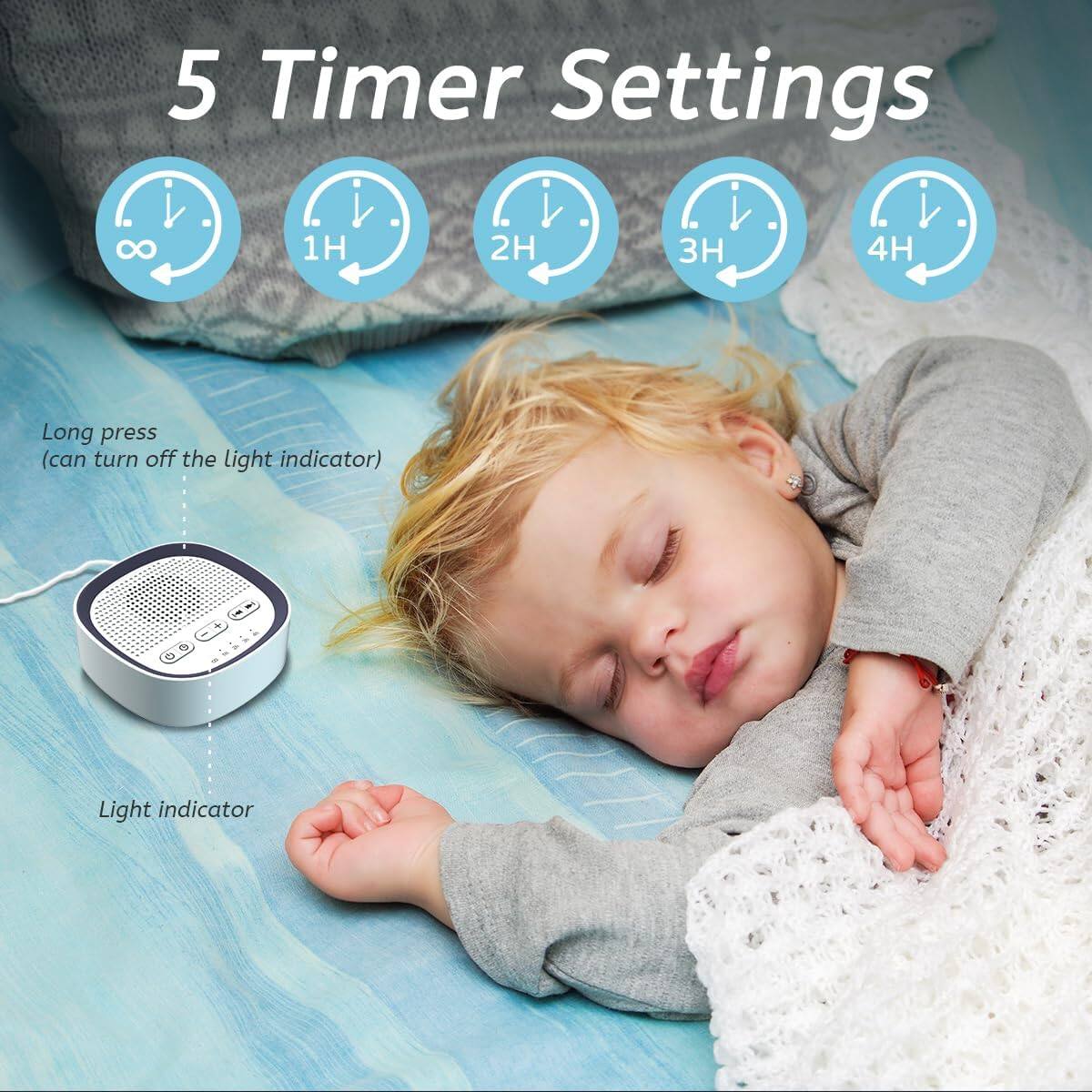 5 Timer Settings

- 1H
- 2H
- 3H
- 4H

Long press (can turn off the light indicator)

Light indicator