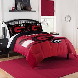Sweet Home Collection - NCAA Georgia Bulldogs Comforter & Pillow Sham Set- Full/Queen - Multicolored