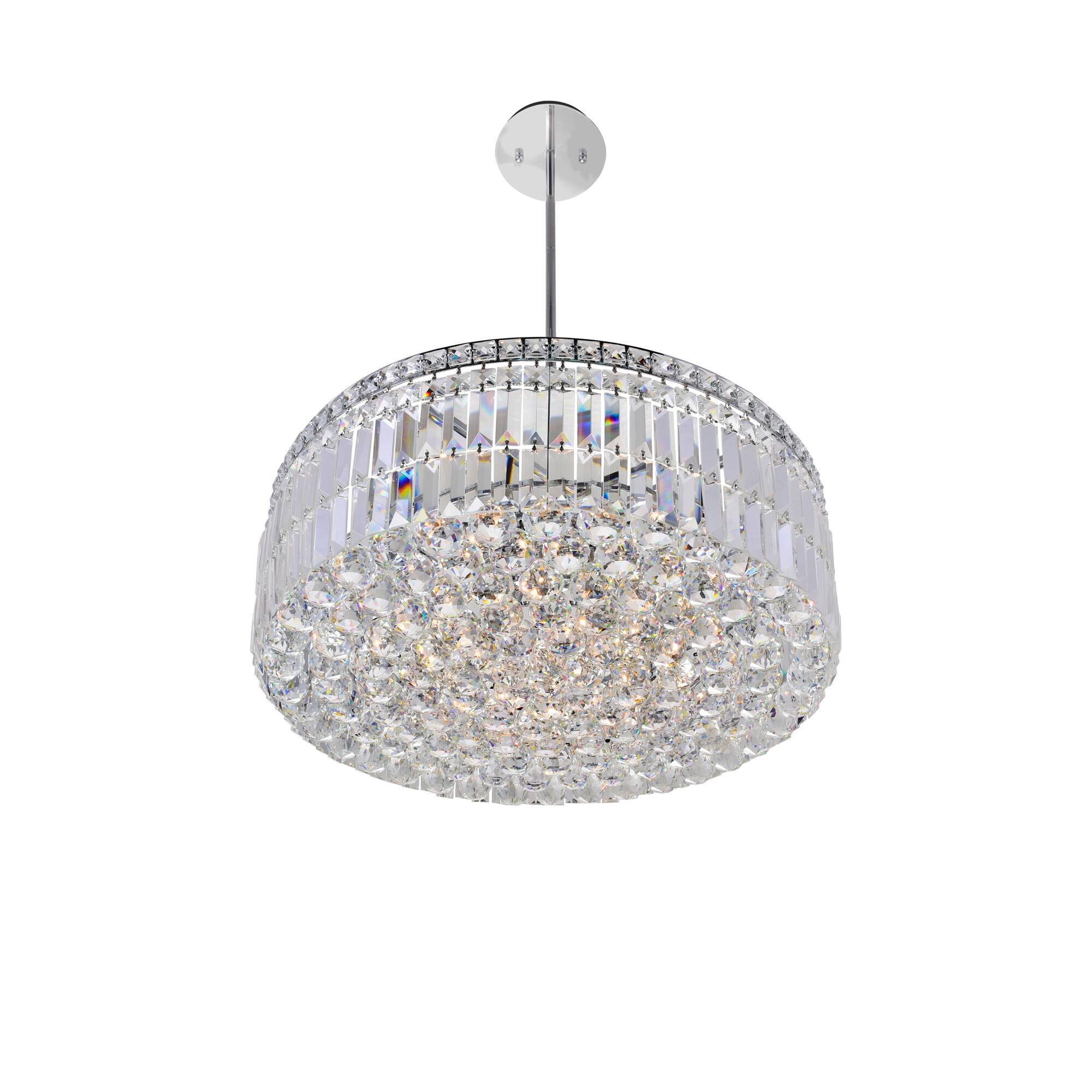 Angle. CWI Lighting - Colosseum 10 Light Down Chandelier With Chrome Finish - Chrome.