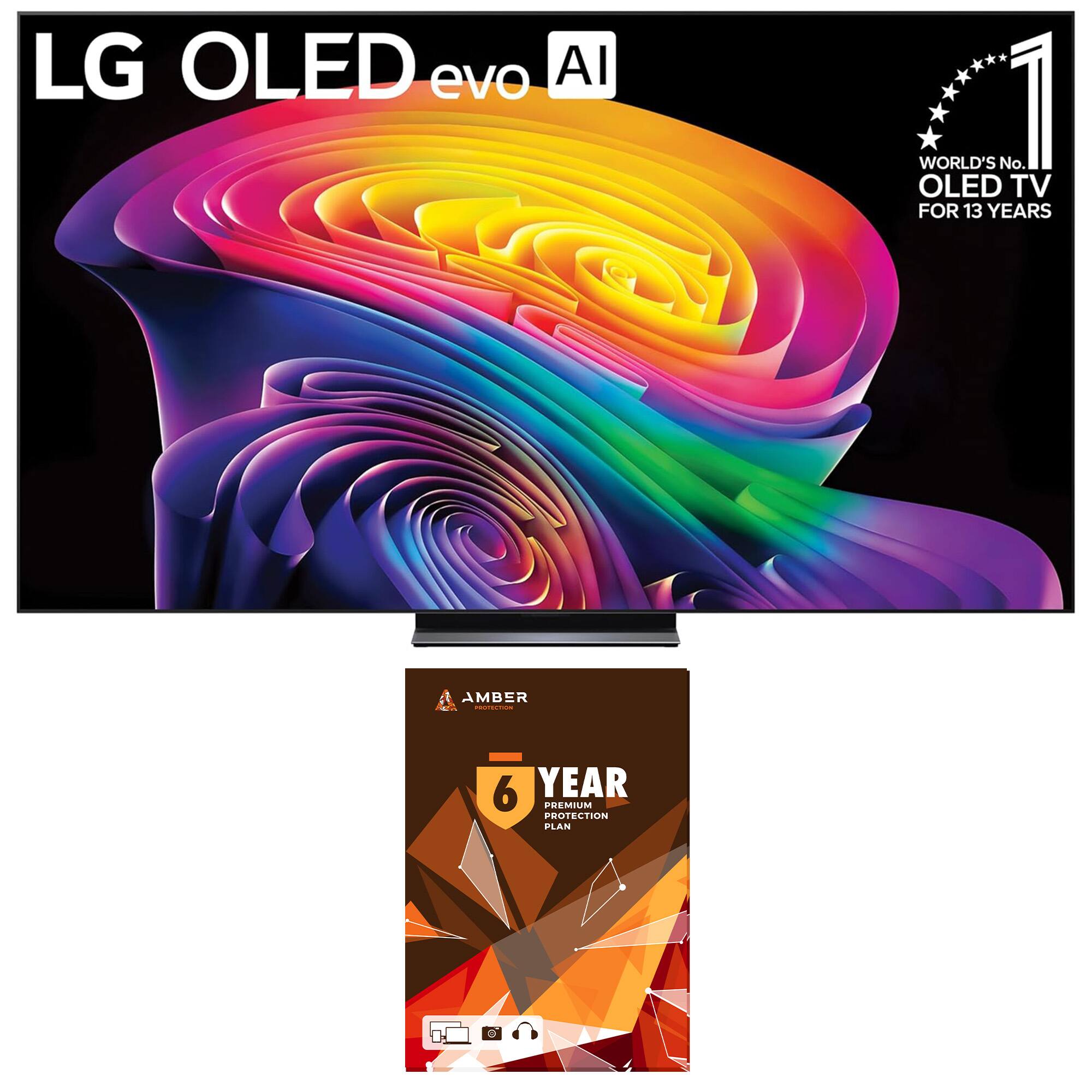 LG OLED77C6HUP 77 Inch Class OLED AI C6 4K Smart TV with 6 Year Amber ...