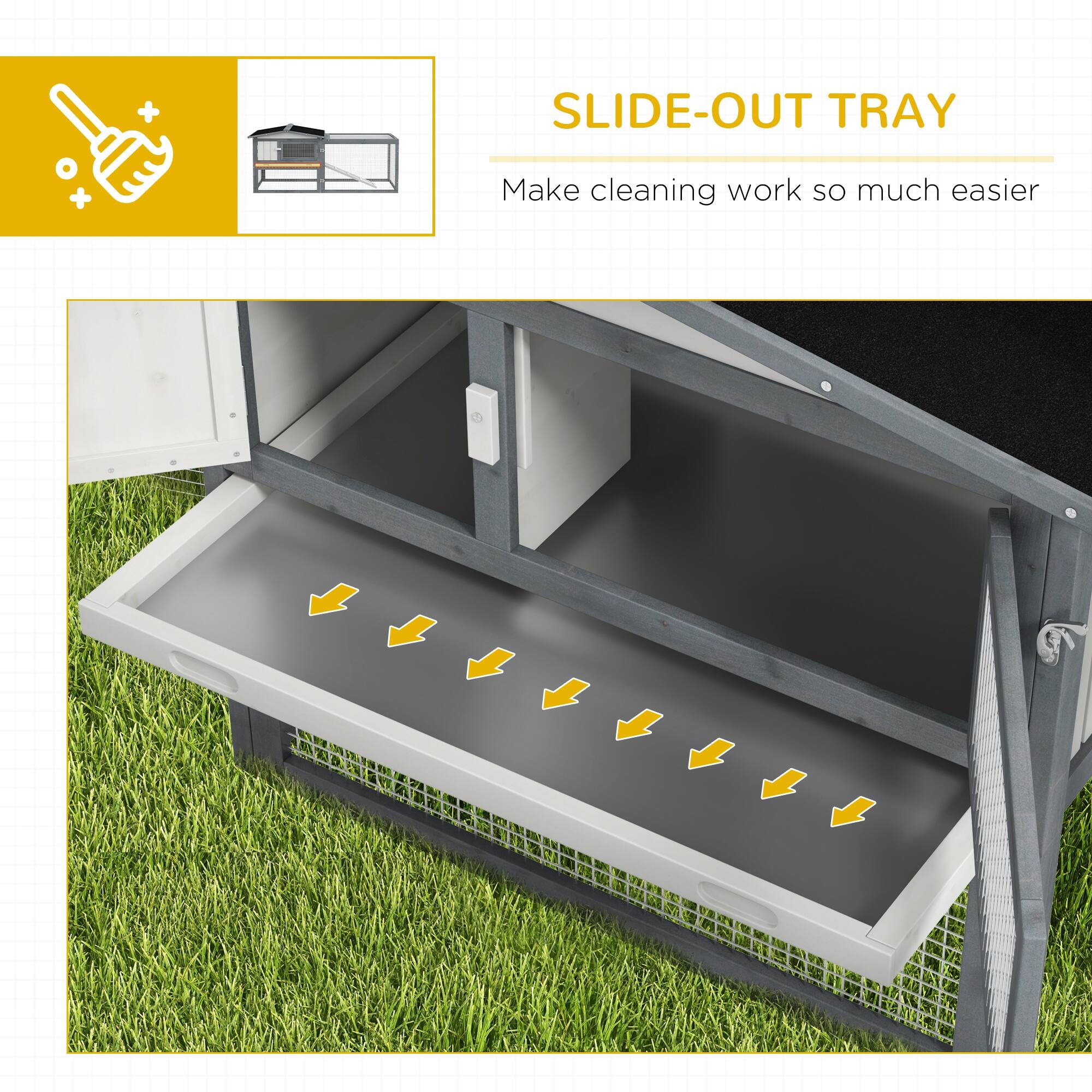 SLIDE-OUT TRAY

Make cleaning work so much easier