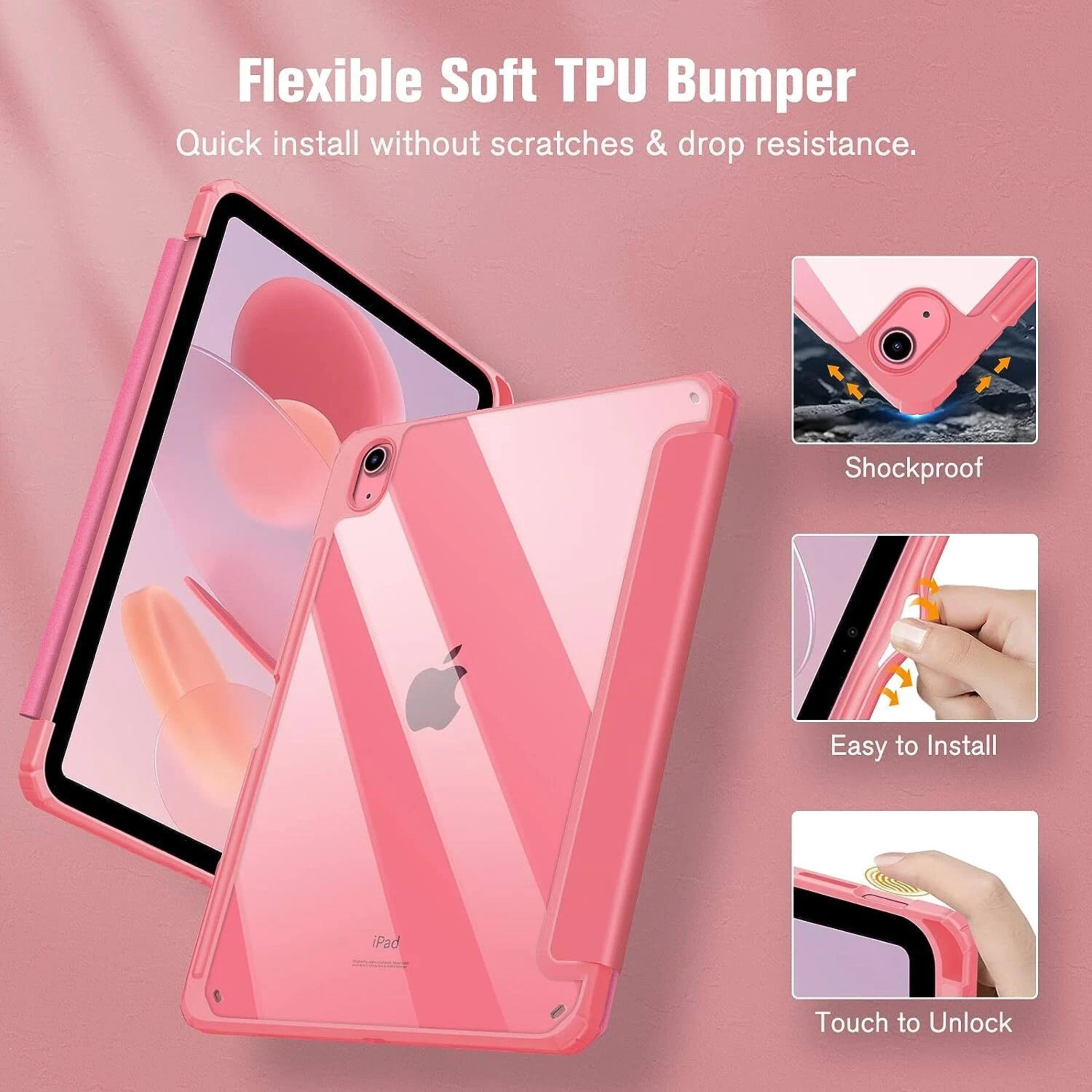 Flexible Soft TPU Bumper  
Quick install without scratches & drop resistance.  

- Shockproof  
- Easy to Install  
- Touch to Unlock