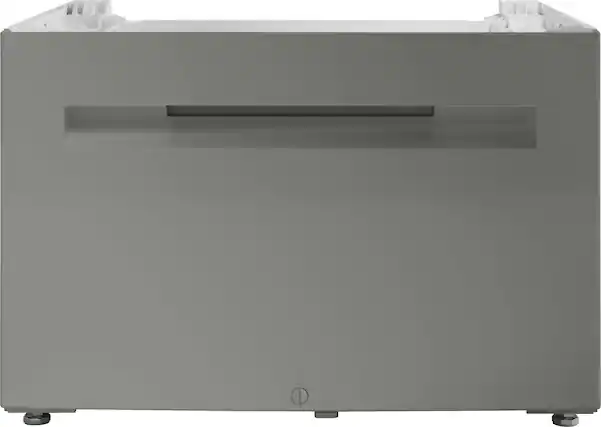 Front. Bosch - Laundry Pedestal for Bosch 800 Series Dryer - Silver.