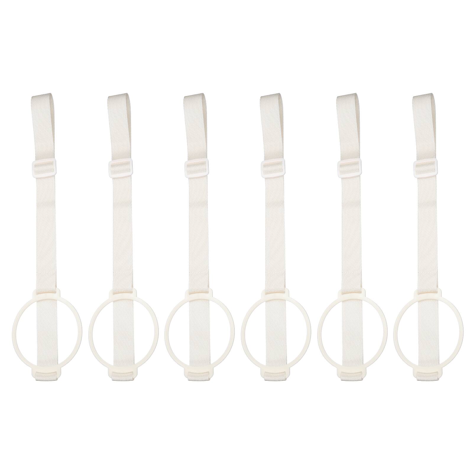 Front. Unique Bargains - 6pcs Water Bottle Holder Lanyard, Crossbody Sling Strap with Ring for Hiking Camping - White.