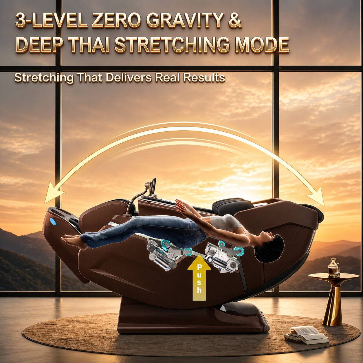 3-LEVEL ZERO GRAVITY & DEEP THAI STRETCHING MODE  
Stretching That Delivers Real Results