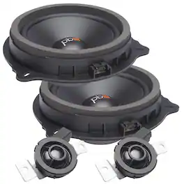 Powerbass - OE65C-FD - 6.5" Ford OEM Replacement Component Speakers - Pair - Black/Gray