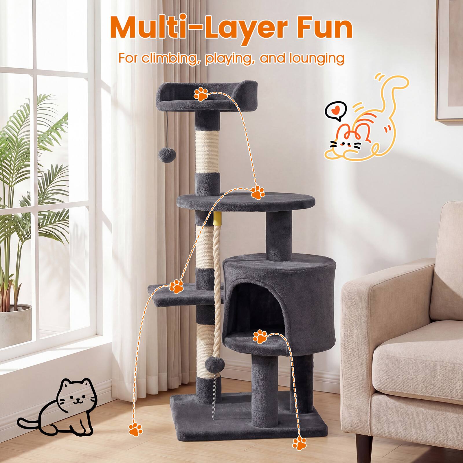 Multi-Layer Fun  
For climbing, playing, and lounging