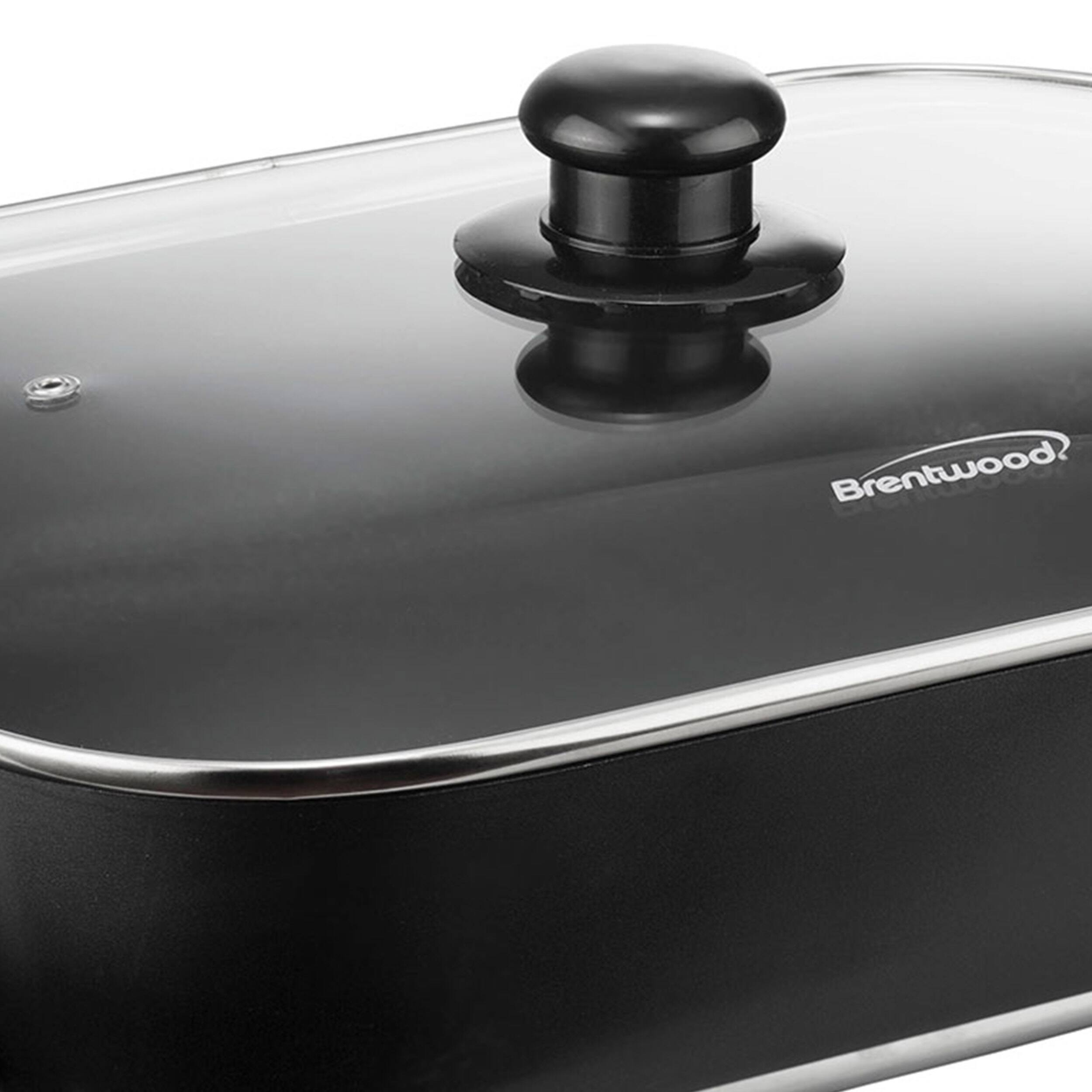 Alt View 2. Brentwood - Brentwood 16 Inch Nonstick Electric Skillet with Glass Lid in Black - Black.