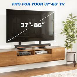 Rfiver - 37-86 inch curved flat-panel desktop TV stand - Black