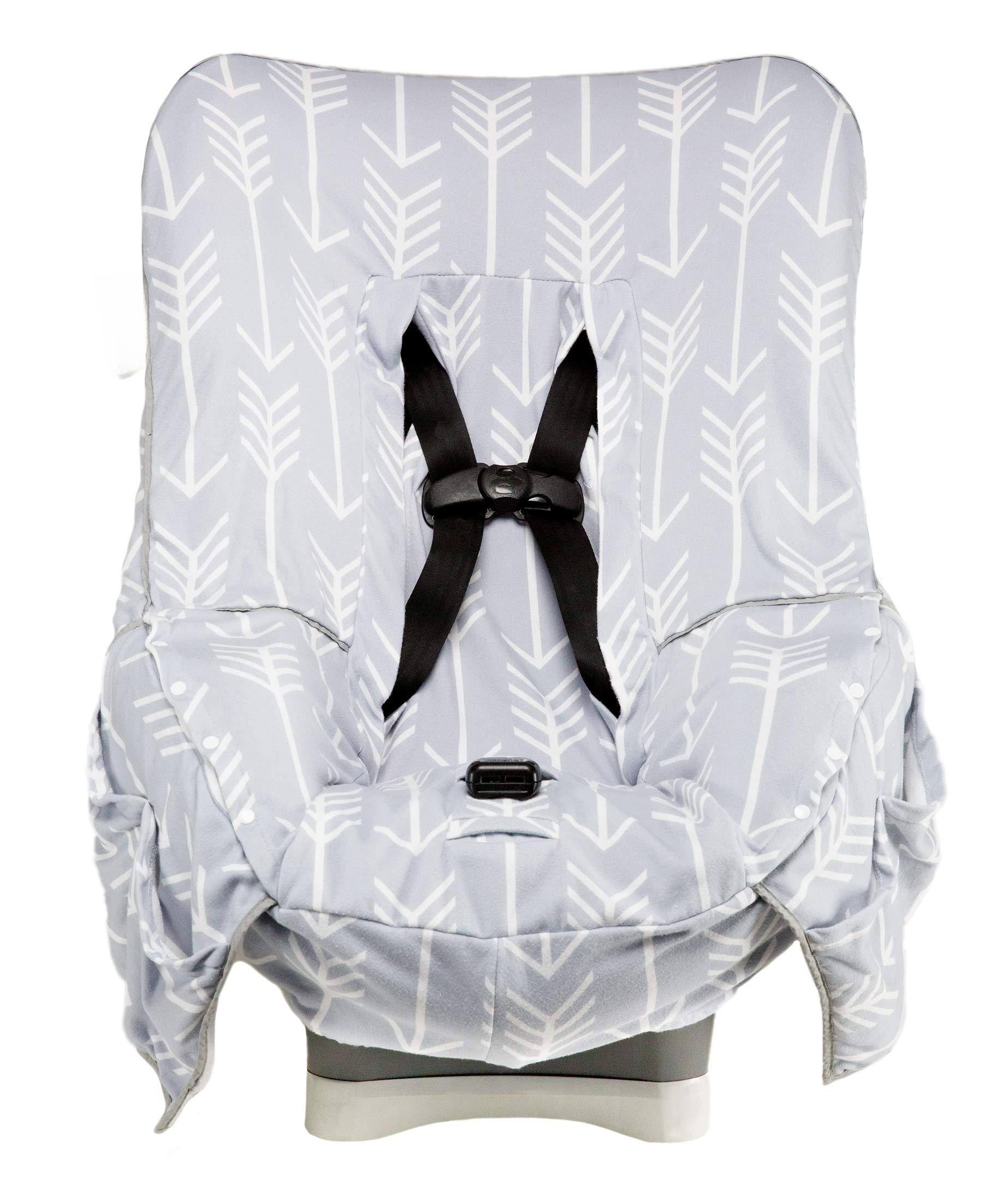 Front. TECH SAFARI - Liner Cotton Jersey Arrow Pattern Universal Fit Crash Tested Waterproof Bottom Easy To Clean Machine - Black1 FullSet.