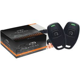 AVITAL - 4115L Remote-Start System with 2 Microsized 1-Button Remotes - Black