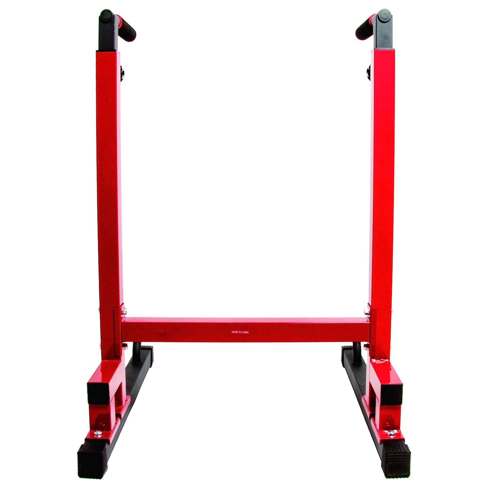 Alt View 5. BalanceFrom Fitness - BalanceFrom Multi-Function Home Gym Exercise Dip Stand, 500lb Capacity, Red - Red.