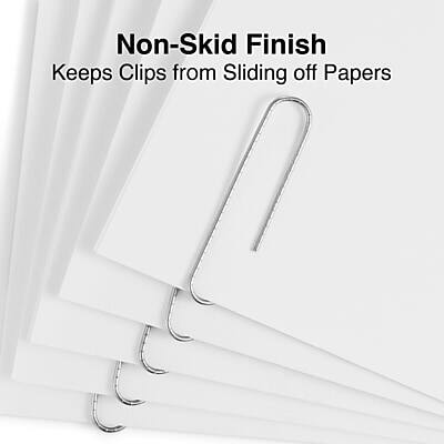 Non-Skid Finish  
Keeps Clips from Sliding off Papers