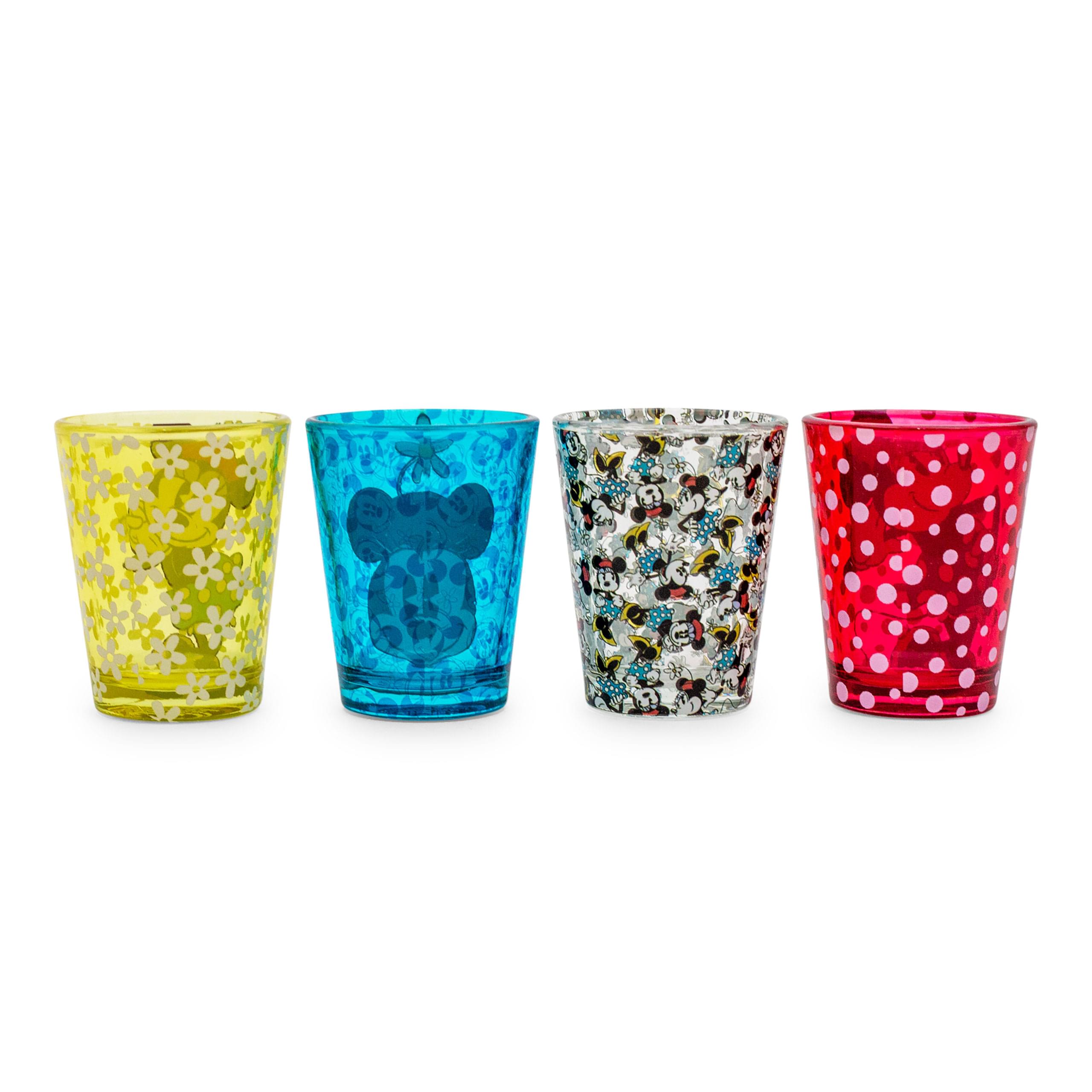 Alt View 1. Disney - Disney Vintage Minnie Mouse 2-Ounce Mini Shot Glasses | Set of 4 - Red.