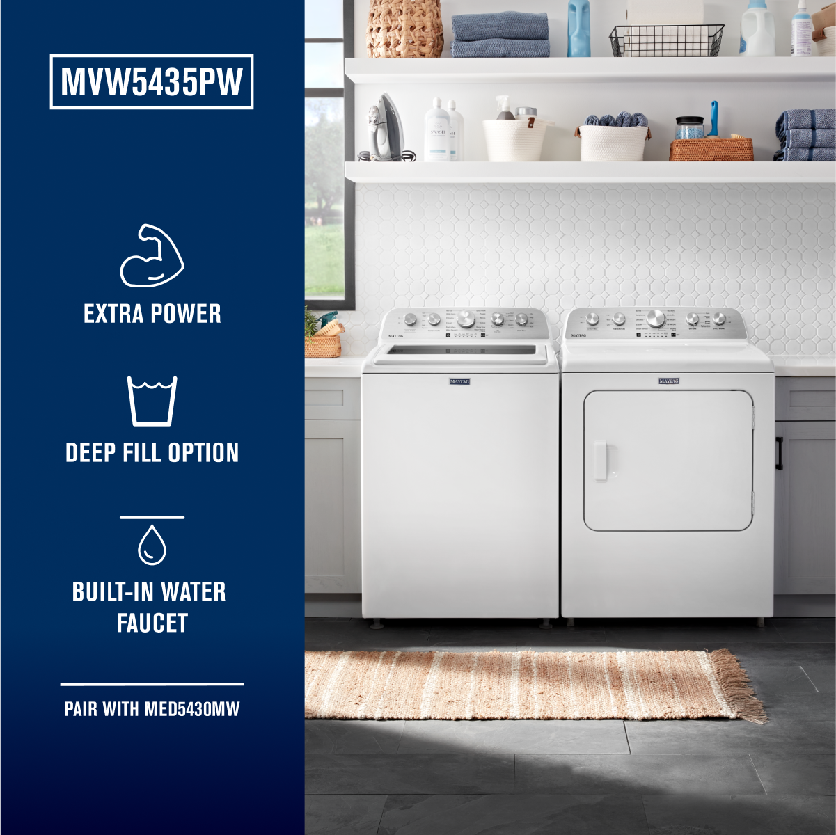 MVW5435PW

EXTRA POWER

DEEP FILL OPTION

BUILT-IN WATER FAUCET

PAIR WITH MED5430MW