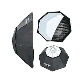 Godox - 47" Octagon Softbox with Bowens Mounting, Grid and Hook-and-Loop Fastener