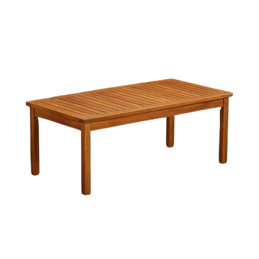 Left. East West Furniture - Wooden Patio Set Natural Oil - Brown.