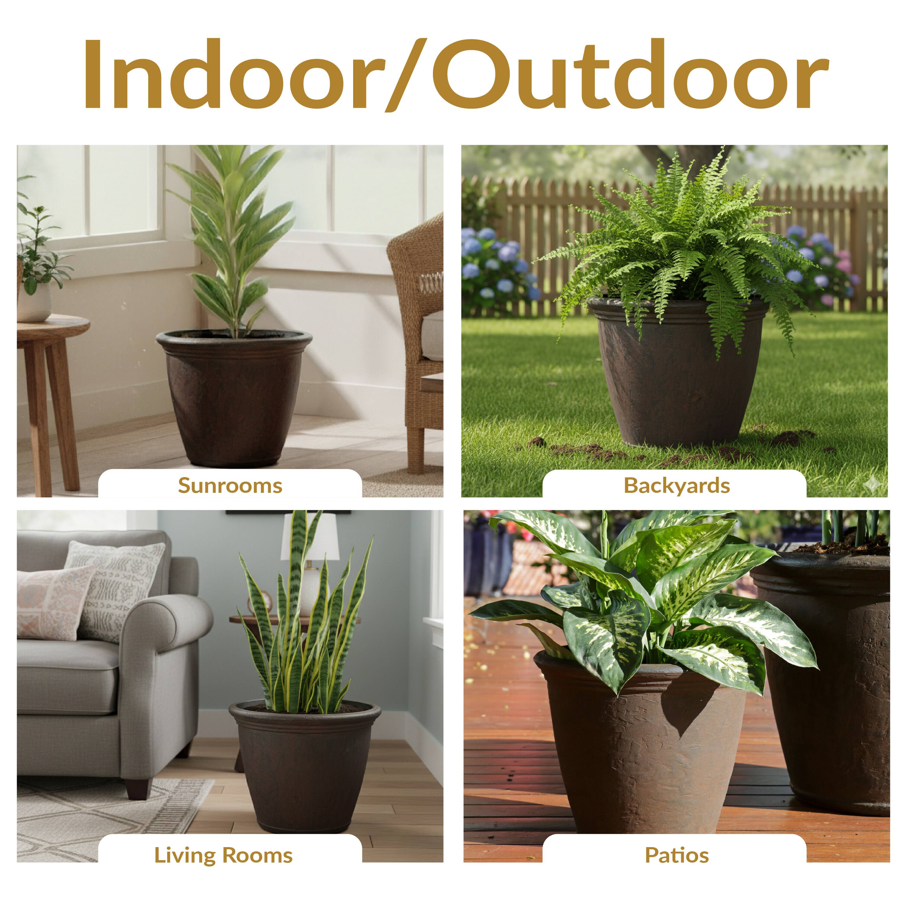 Indoor/Outdoor

Sunrooms  
Backyards  
Living Rooms  
Patios