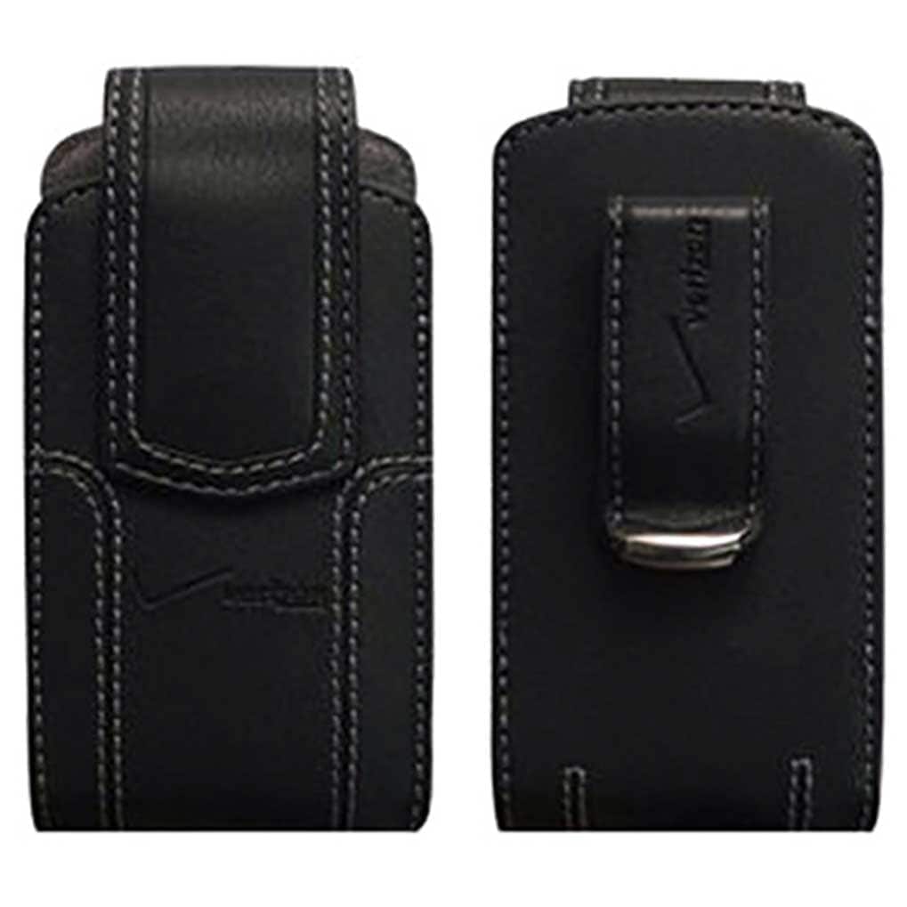 RomeTech - Verizon Universal Leather Pouch Case - Black