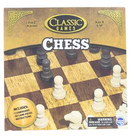 The Canadian Group - Classic Games Wood Chess Set | Board & 32 Game Pieces - Brown