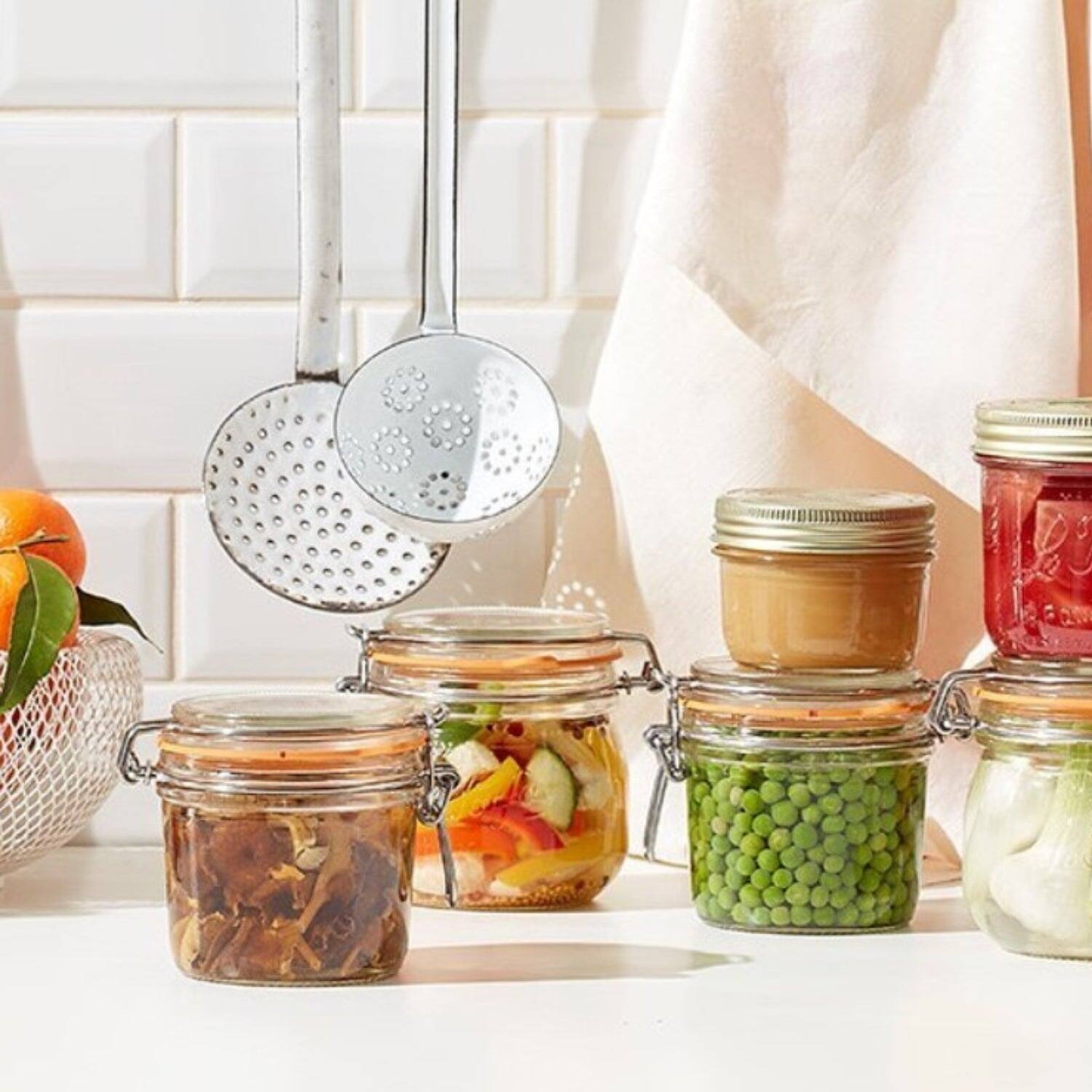 Alt View 3. Le Parfait - Super Terrine - 350ml French Glass Canning Jar w/Straight Body, Airtight Rubber Seal & Glass Lid, 12oz (Pack of 6).
