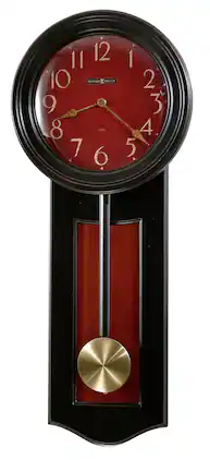 Howard Miller - Alexi Wall Clock 625390 Worn (Red Undertone) - Black