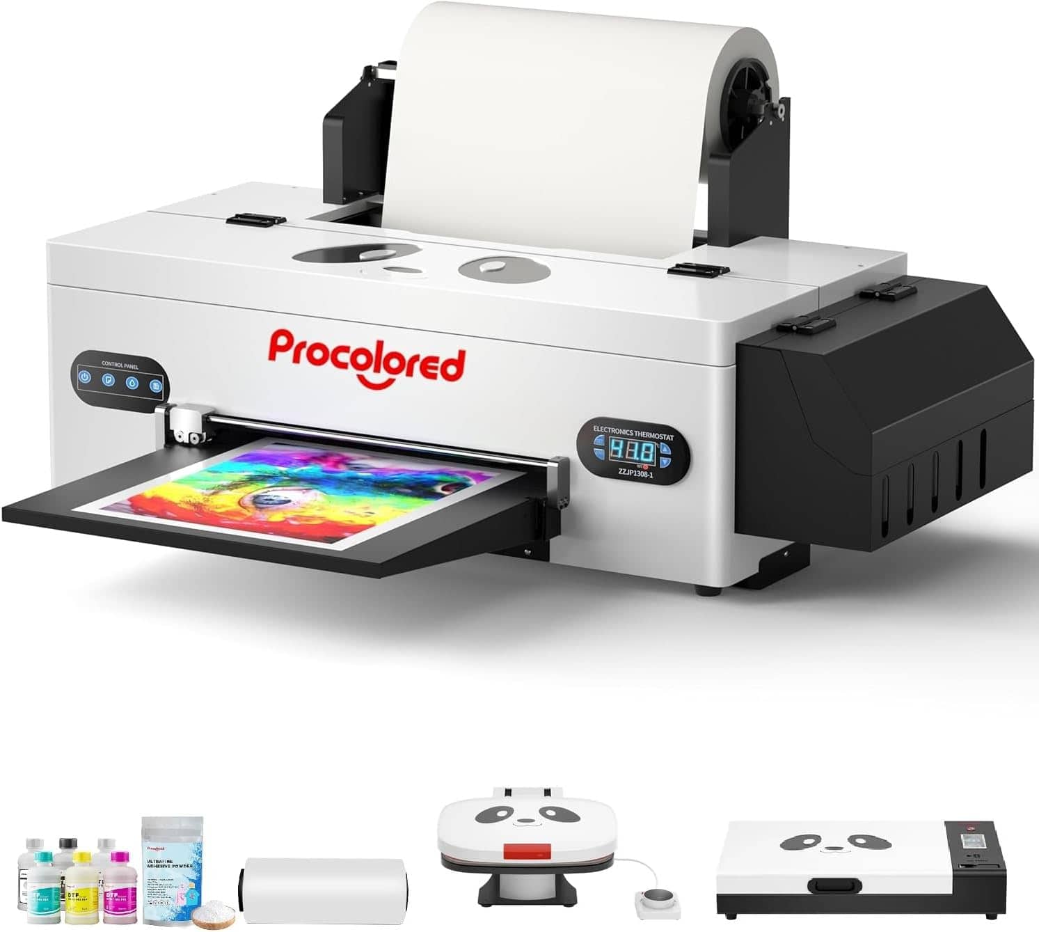 Front. Procolored - F13 Panda DTF Printer A3 L1800 Apparel Printer Transfer Printing Machine T-Shirt Direct to Film- Printer+Oven+Heat Press.