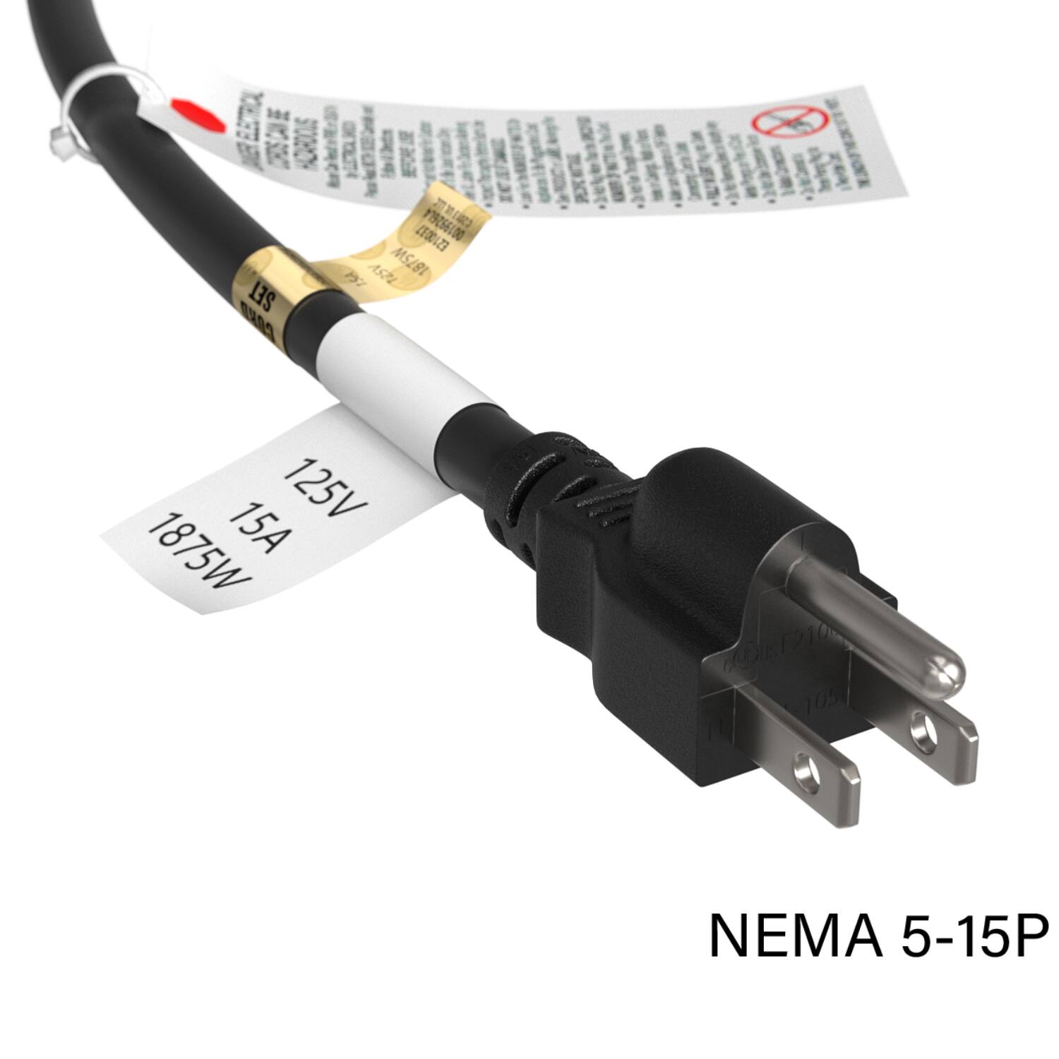 YOE  
OROOS SET  
79256100  
P ASBL MSLBI 15A 125V 1875W CRZ10 1210 C 105 NEMA 5-15P