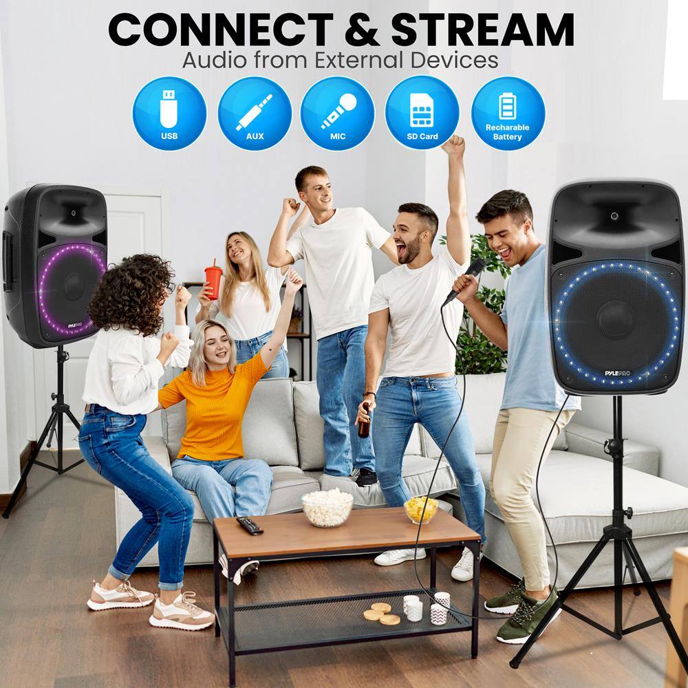 CONNECT & STREAM  
Audio from External Devices  

USB  
AUX  
MIC  
SD Card  
Rechargeable Battery