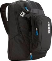Thule - Crossover 32L Weatherproof Backpack for 17" Laptop with 10.1" Tablet Sleeve, Crushproof SafeZone, & Water Bottle Holder - Black - Front_Zoom