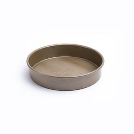 Cuisipro - 9.5 x 2-Inch Round Steel Nonstick Baking and Cake Pan - Brown