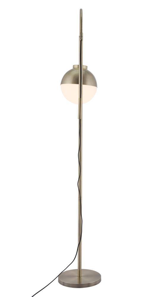 Back. Hivvago - Waterloo Floor Lamp White & Bronze - White & Bronze.