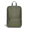 Front. Champs - Onyx Collection - Leather Classic Laptop Backpack - Khaki.