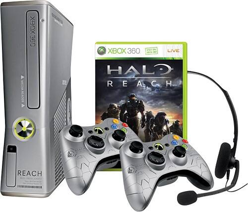 Front Standard. Xbox - 360 250GB Refurbished Limited Edition Halo Reach Bundle.