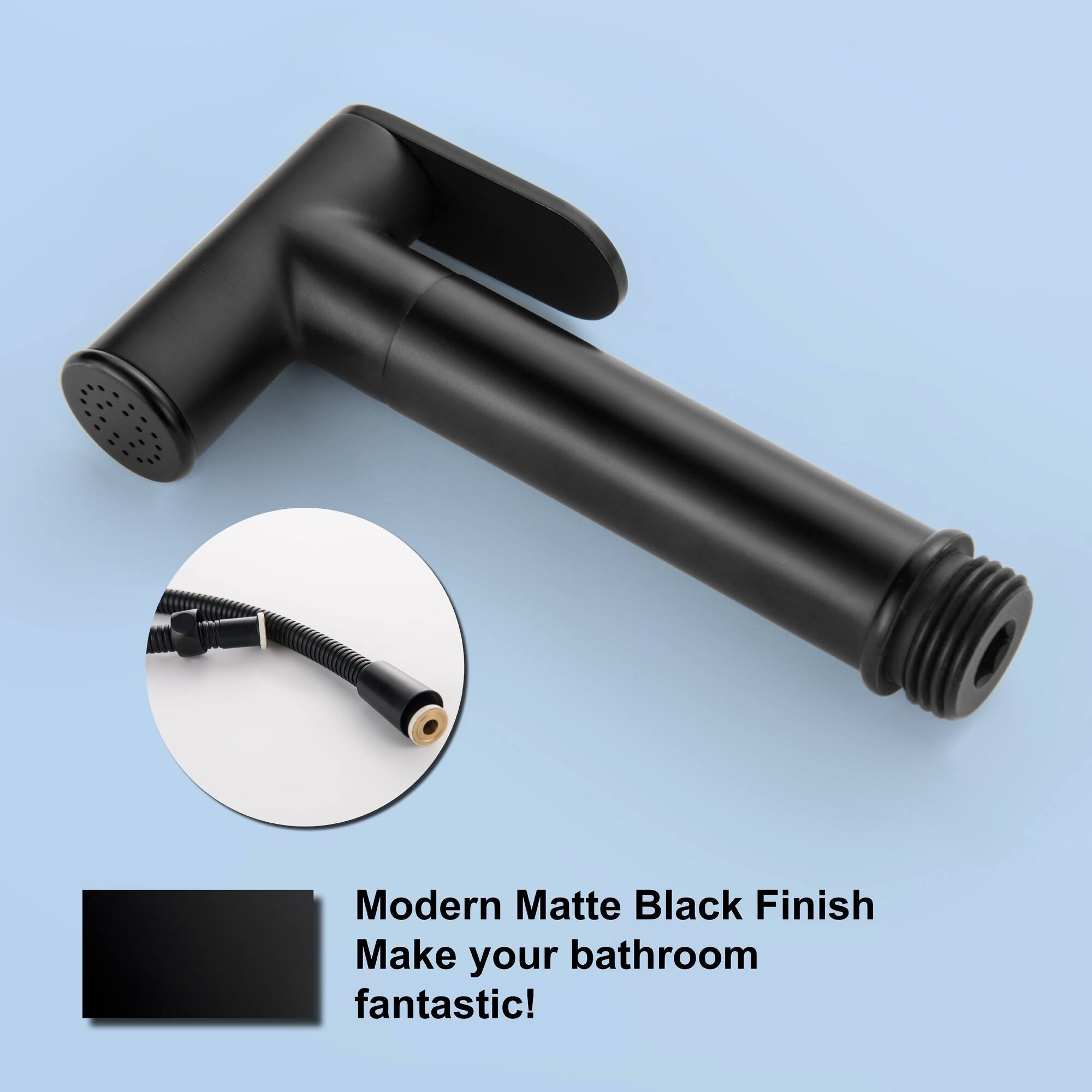 Modern Matte Black Finish  
Make your bathroom fantastic!