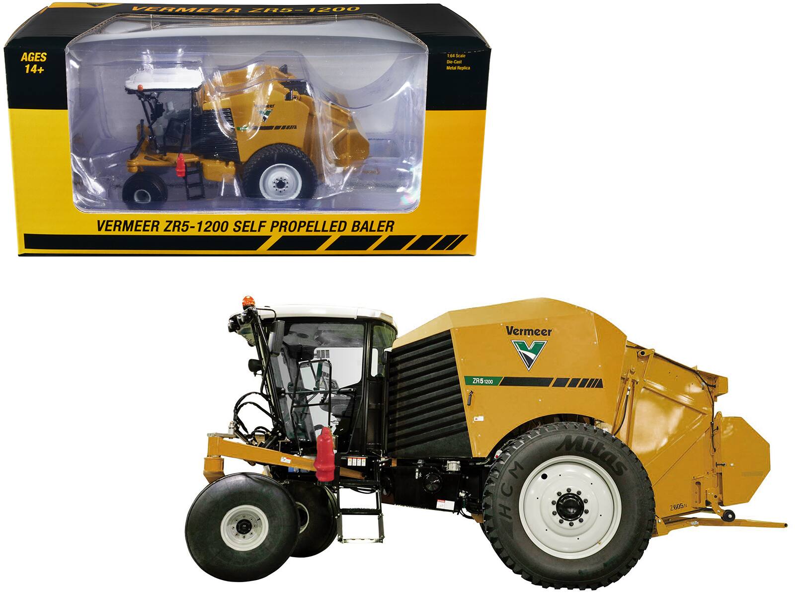 VERMEER ZR8-1200  
AGES 14+  
1:04 Scale DE Cast Mistal Replica  
VERMEER ZR5-1200 SELF PROPELLED BALER  
Vermeer V ZR5 1200  
Mitas HCM  
Z805