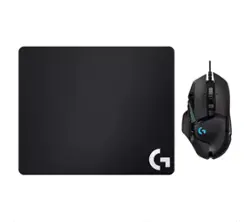 Logitech - G502 HERO Optical Gaming Mouse and G240 Gaming Mouse Pad Bundle - Wired - Black - Front_Zoom