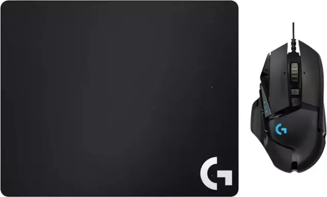 Logitech - G502 HERO Optical Gaming Mouse and G240 Gaming Mouse Pad Bundle - Wired - Black