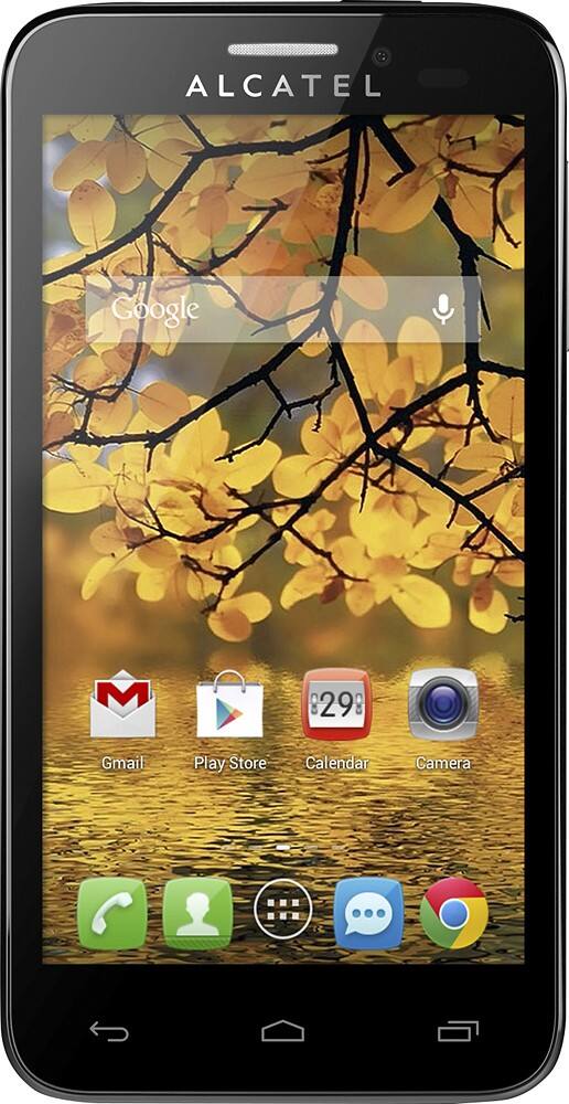 Front Zoom. T-Mobile Prepaid - Alcatel ONETOUCH Fierce 4G No-Contract Cell Phone - Silver.