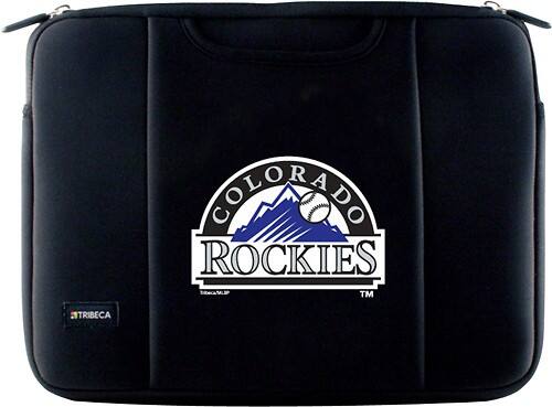 Front Standard. Tribeca - Colorado Rockies Laptop Sleeve - Black.