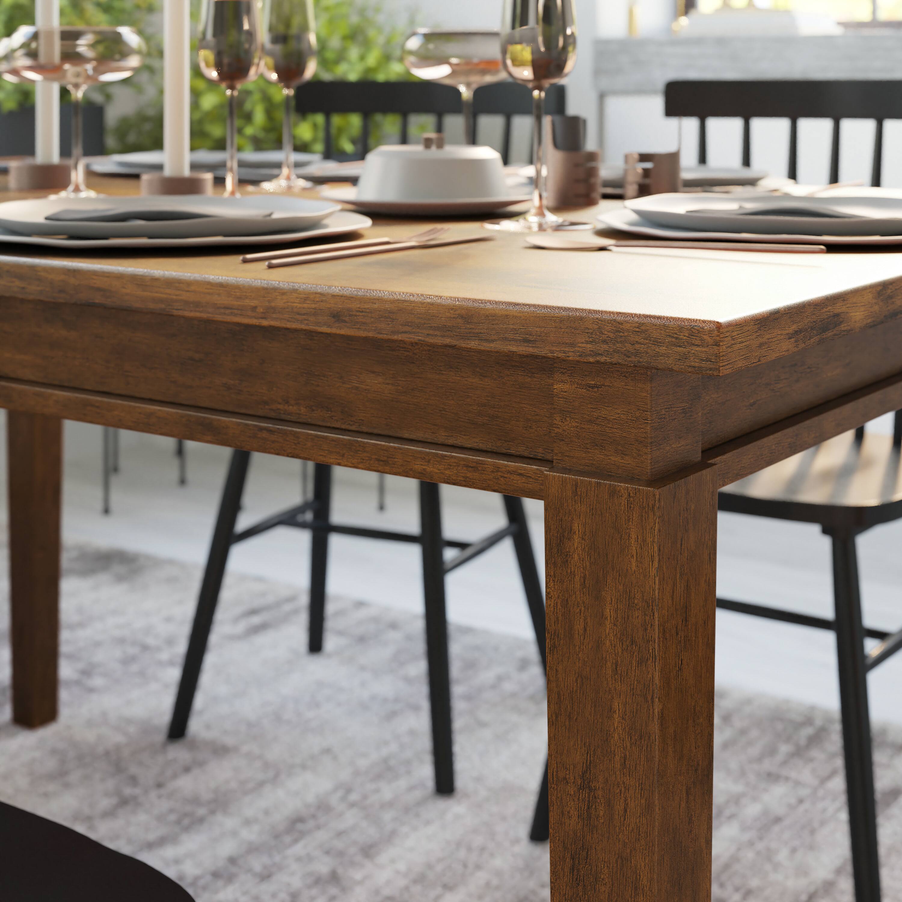 Alt View 4. Emma + Oliver - Cullen Wooden Dining Table - Brown Matte.
