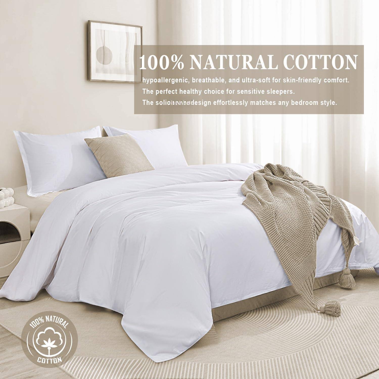 100% NATURAL COTTON  
hypoallergenic, breathable, and ultra-soft for skin-friendly comfort.  
The perfect healthy choice for sensitive sleepers.  
The solioinnudesign effortlessly matches any bedroom style.  

100% NATURAL COTTON