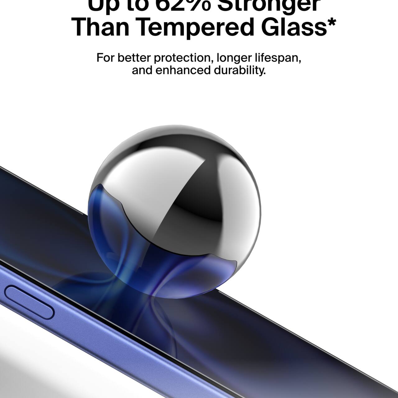 Up to 62% Stronger Than Tempered Glass*

For better protection, longer lifespan, and enhanced durability.