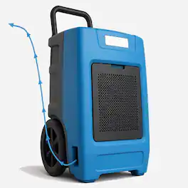 BEARSOLIM - 190 Pints Commercial Dehumidifier with Pump for 3,000 Sq. Ft. - Industrial-Grade Moisture Removal for Basements - Blue