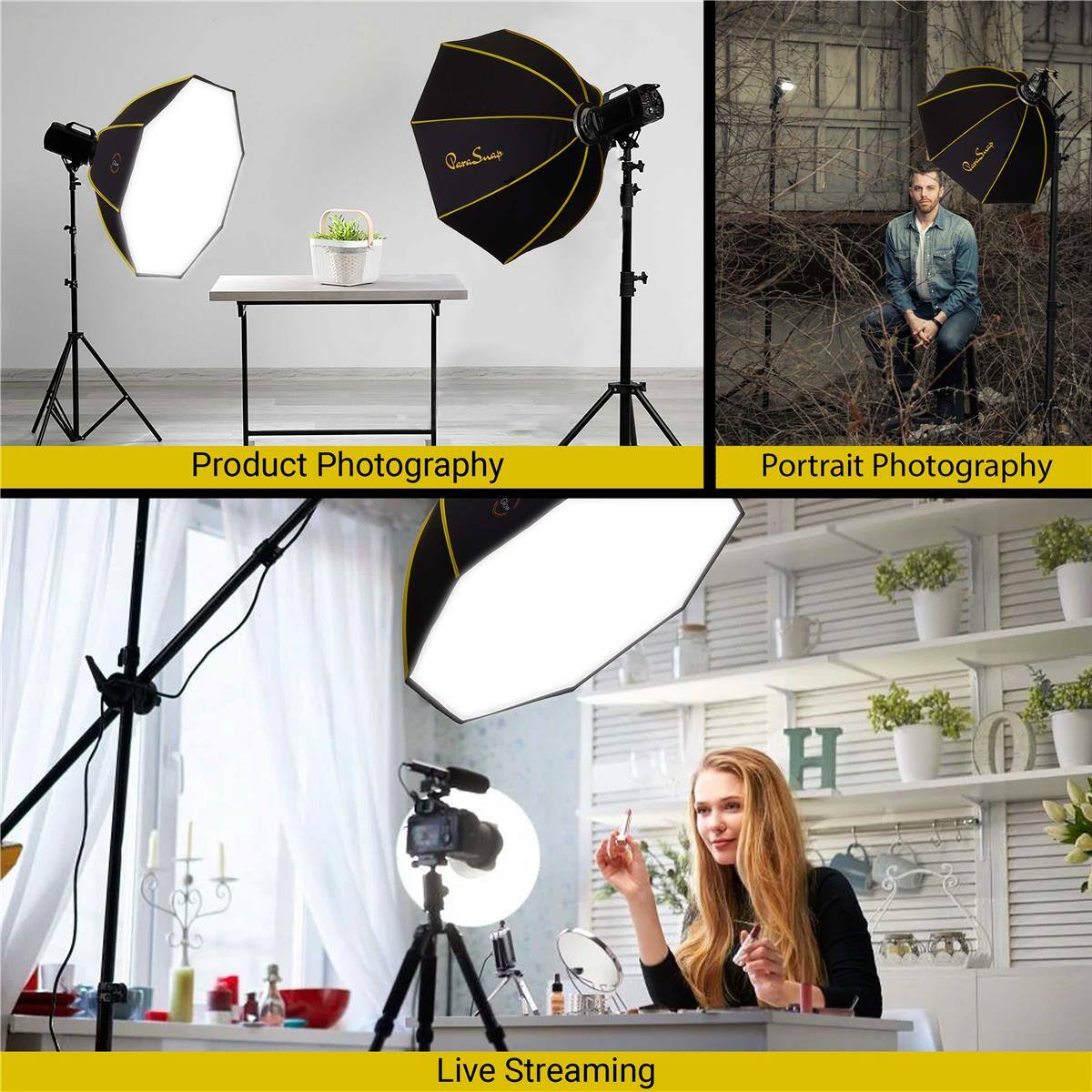 Product Photography  
Portrait Photography  
Live Streaming
