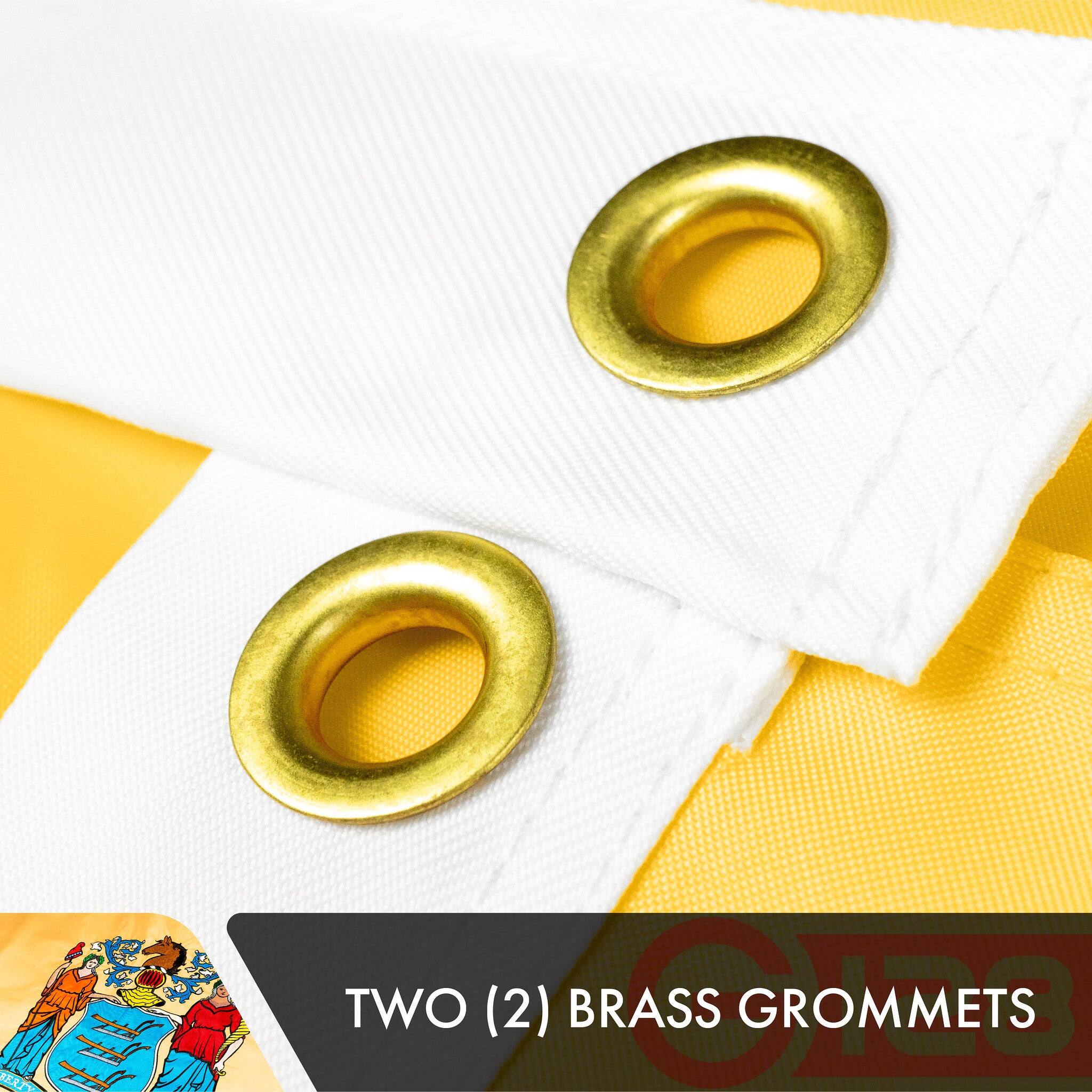 TWO (2) BRASS GROMMETS