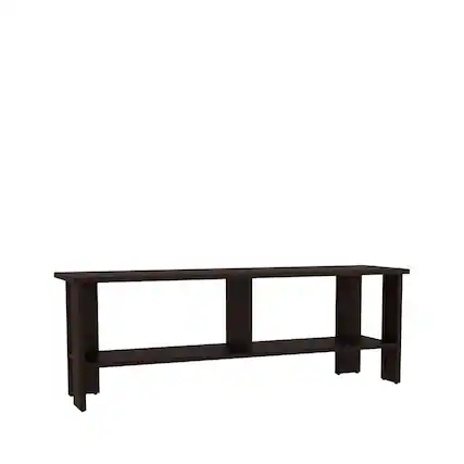 Front. TuHome - Navia Tv Stand Dark Walnut MDF - Brown.
